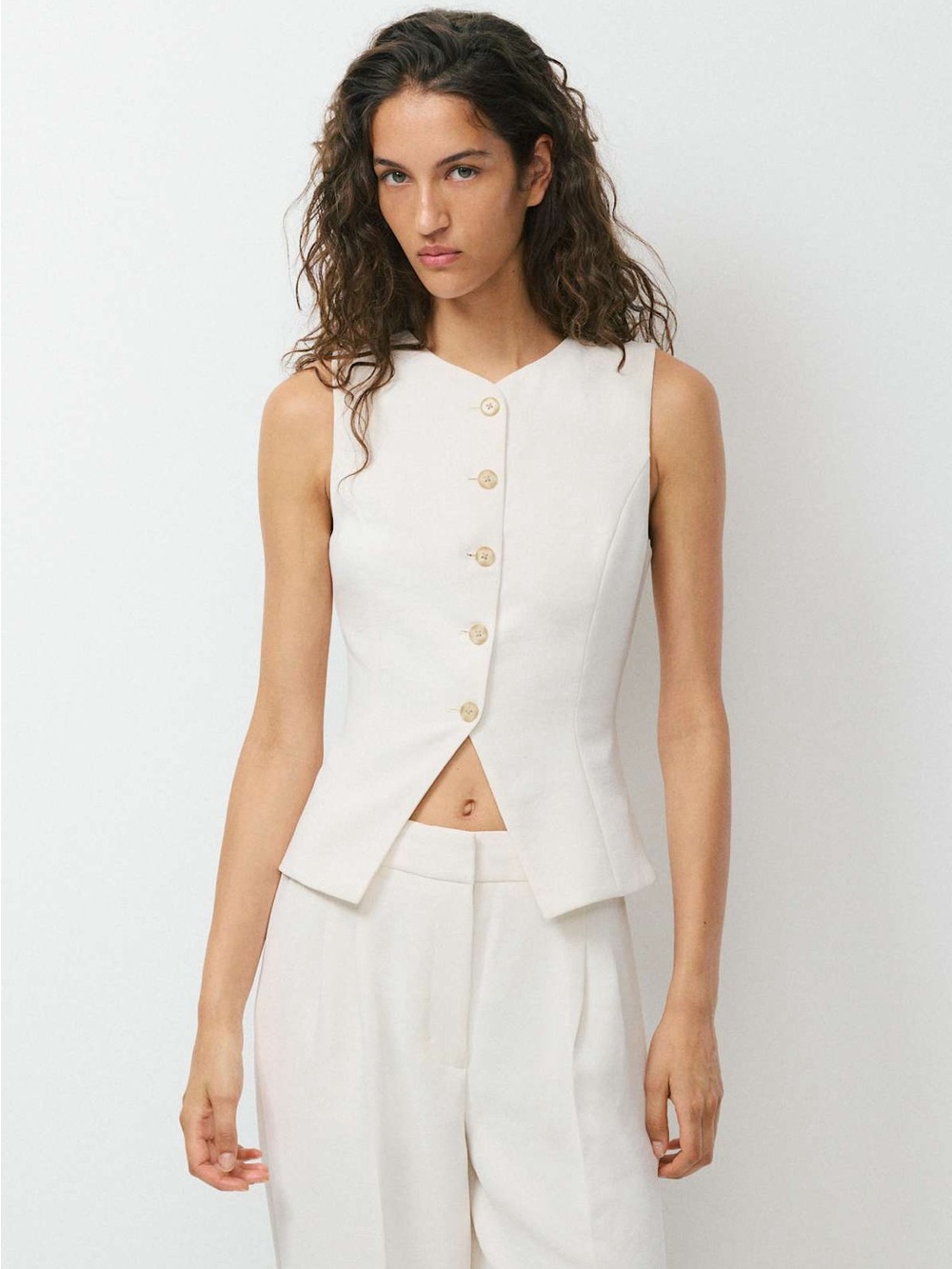 Aritzia Wilfred Regal Linen Vest - Sz 2